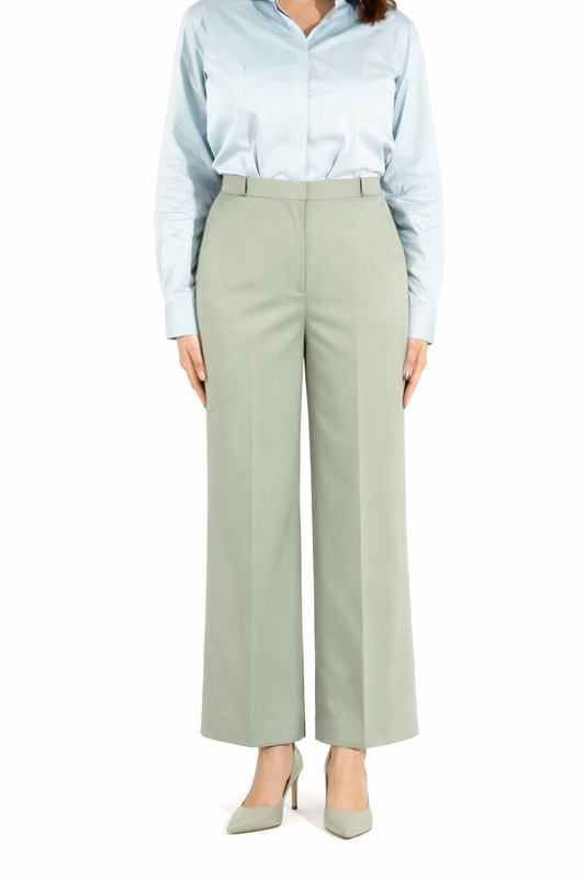 Signature Straight Fit Trouser — Pastel Green