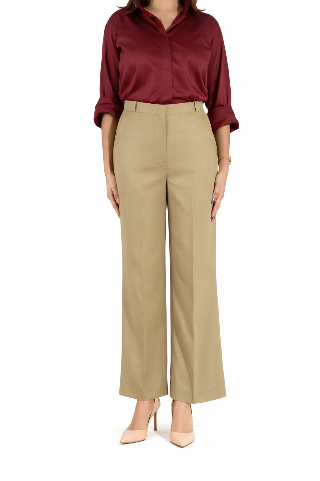 Signature Straight Fit Trouser — Khaki