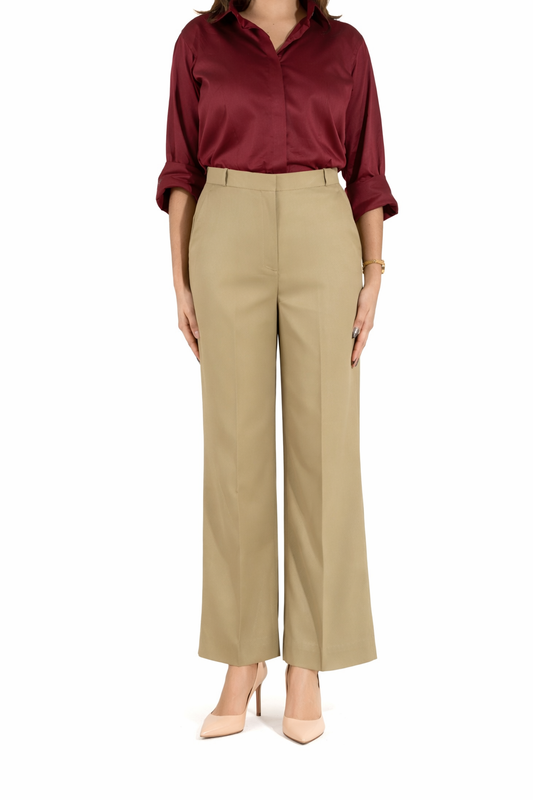 Signature Straight Fit Trouser — Khaki