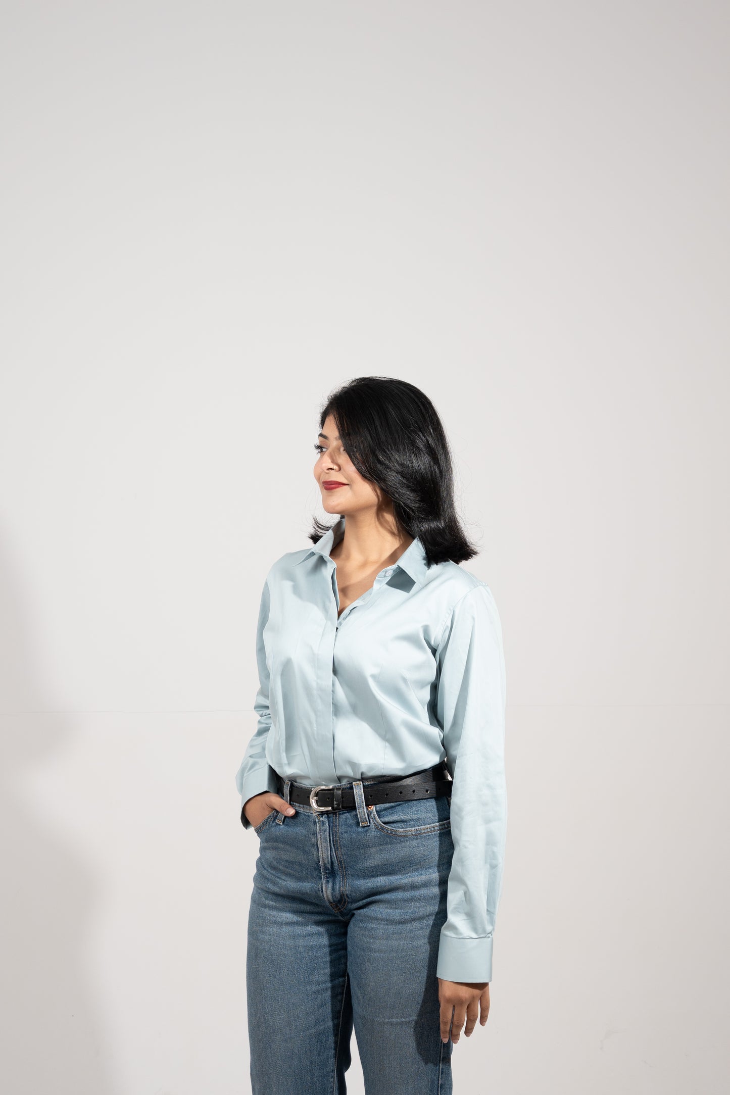 Classic Power Shirt — Powder Blue