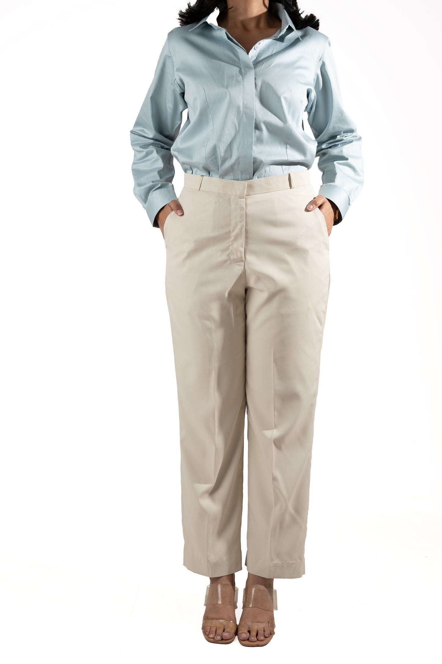 Essential Tapered Fit Trouser — Off White