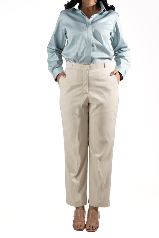 Essential Tapered Fit Trouser — Off White