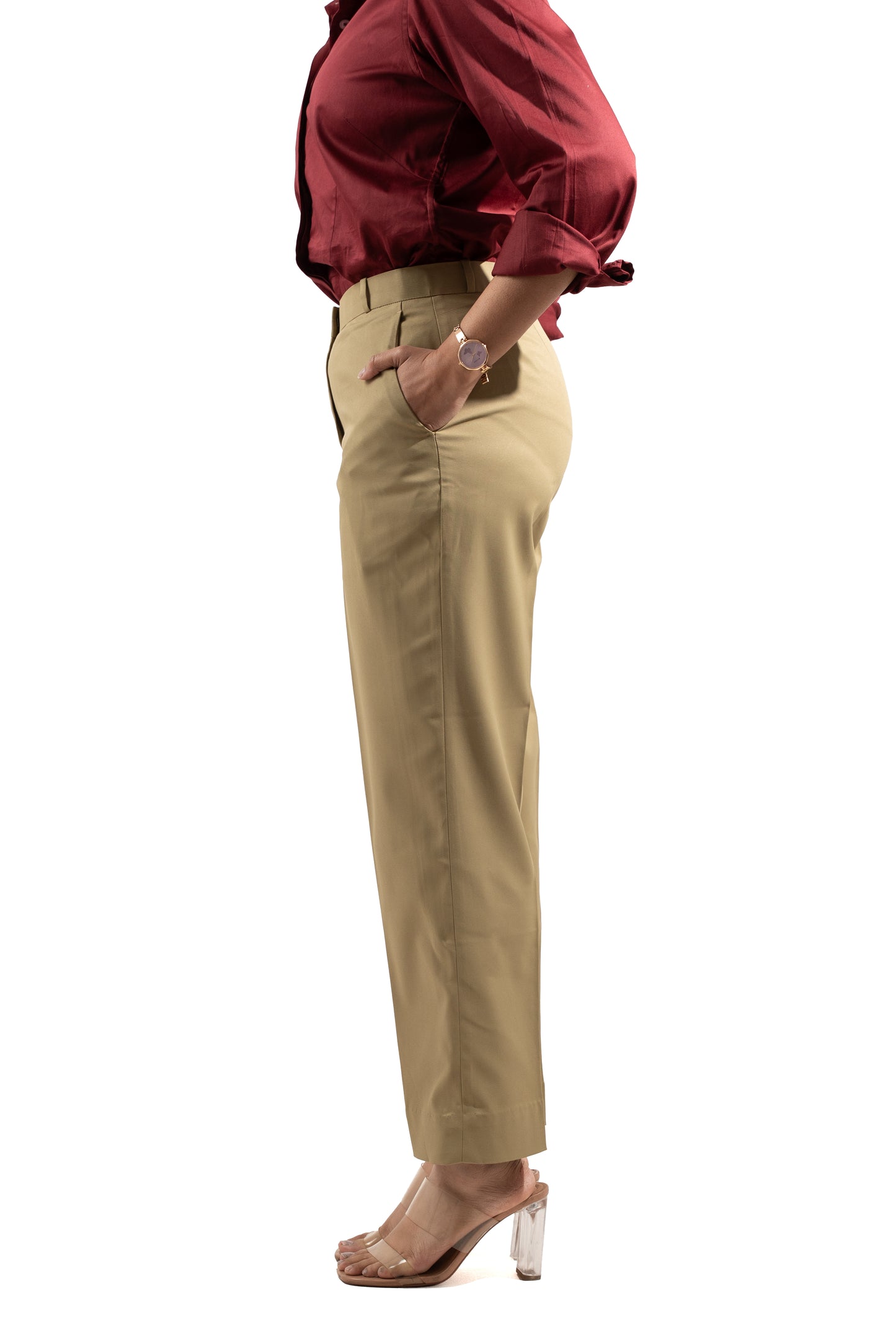 Essential Tapered Fit Trouser — Khaki