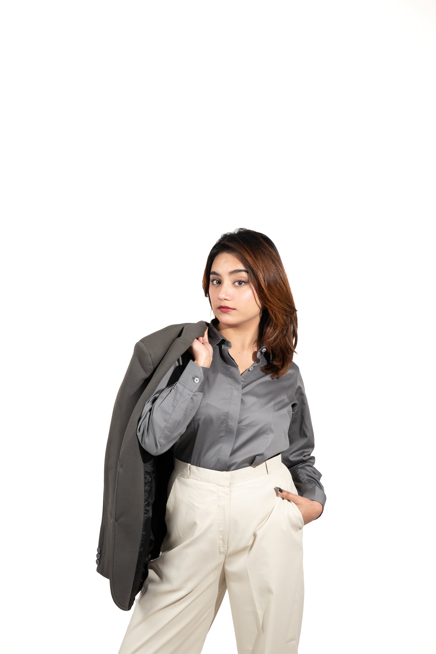 Classic Power Shirt — Charcoal Gray