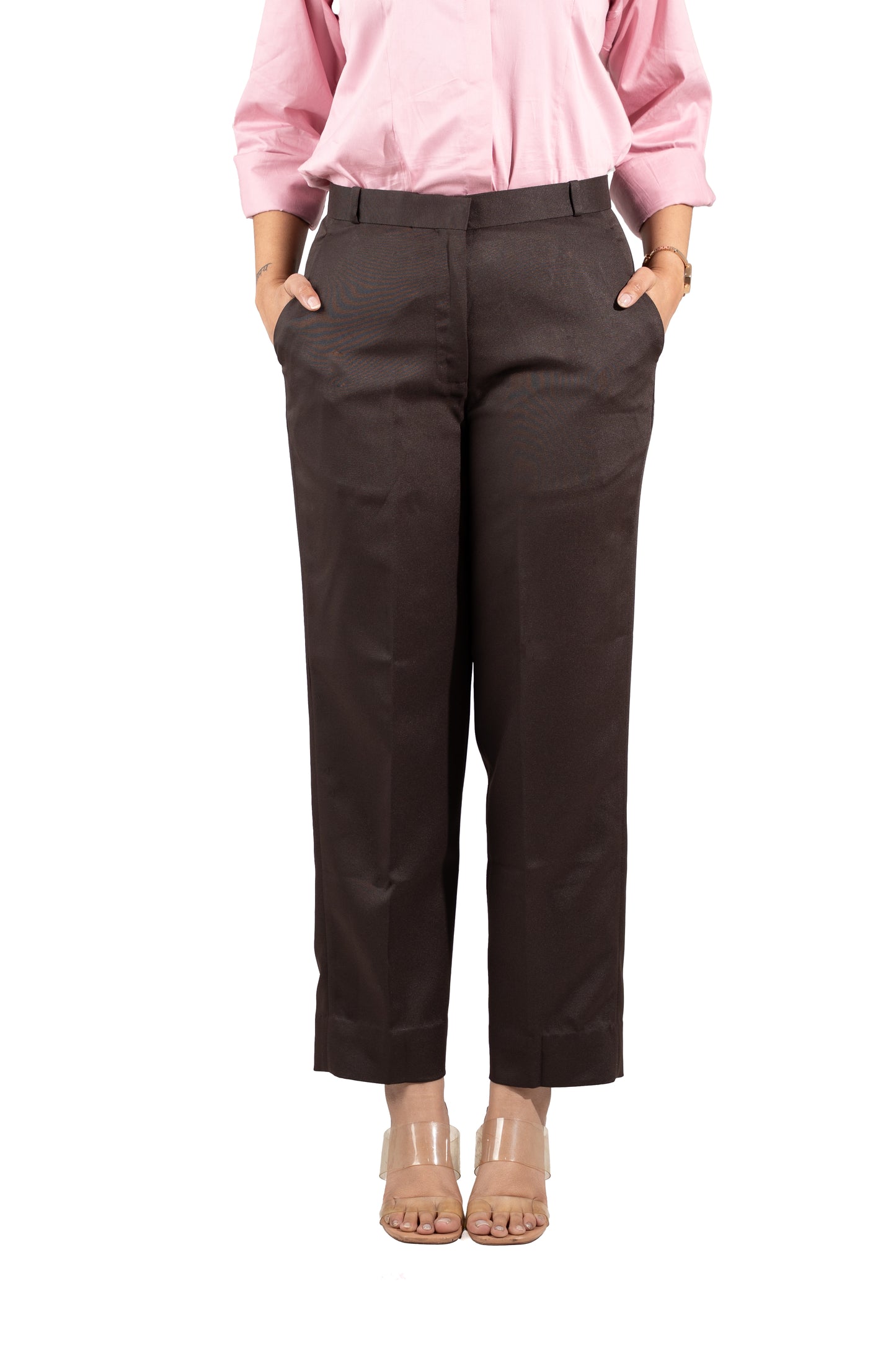 Essential Tapered Fit Trouser — Deep Brown