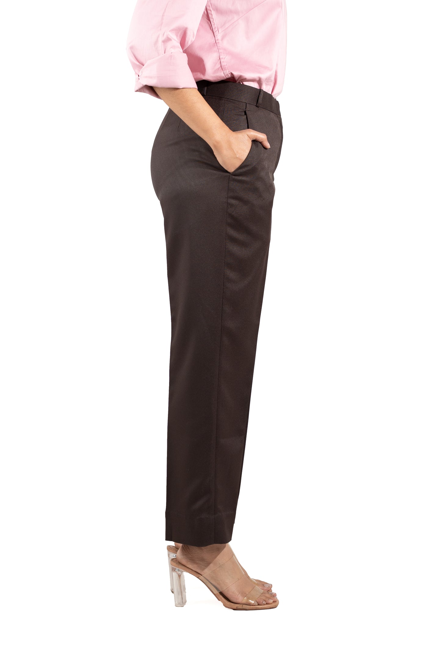 Essential Tapered Fit Trouser — Deep Brown