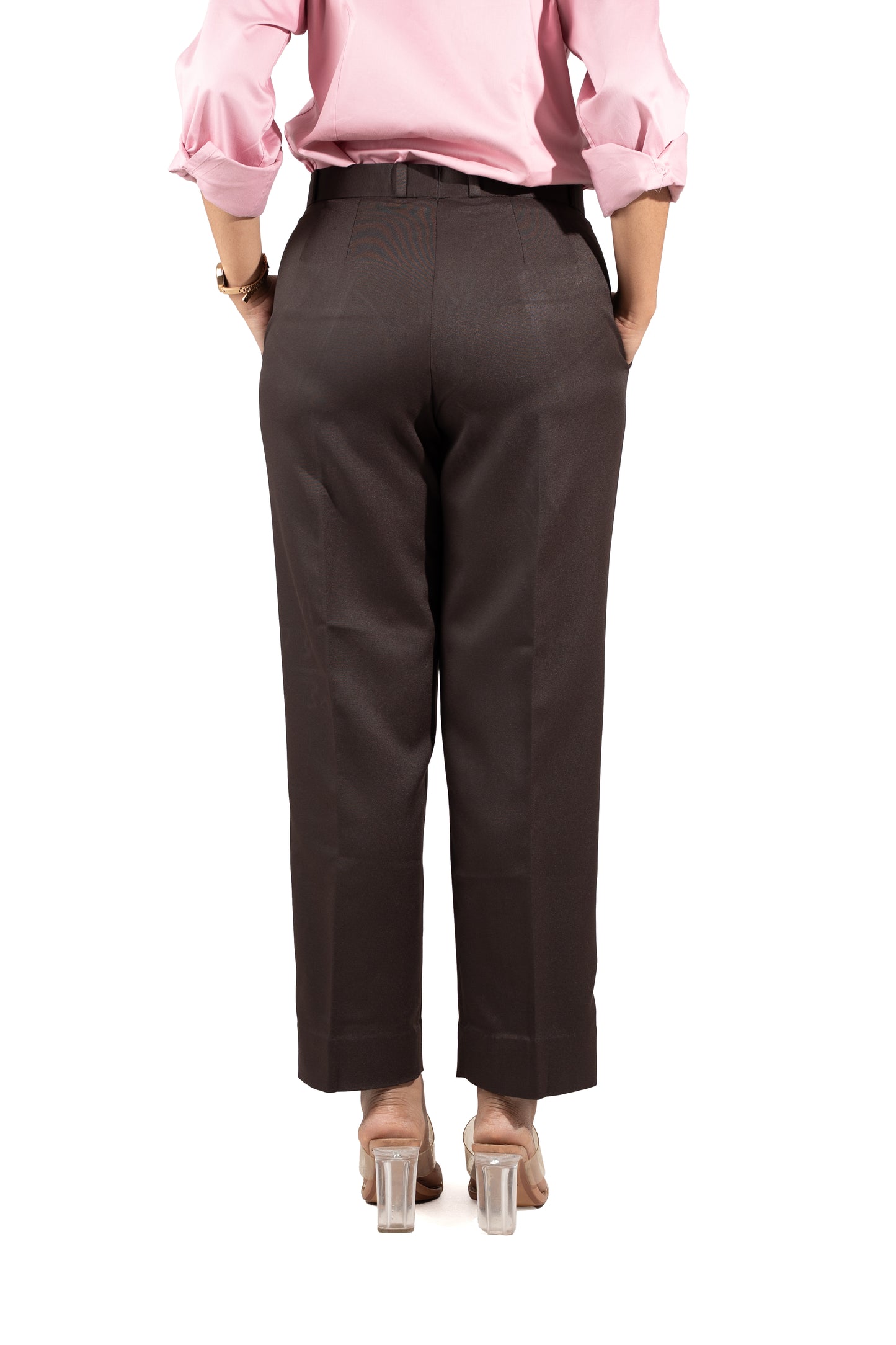 Essential Tapered Fit Trouser — Deep Brown