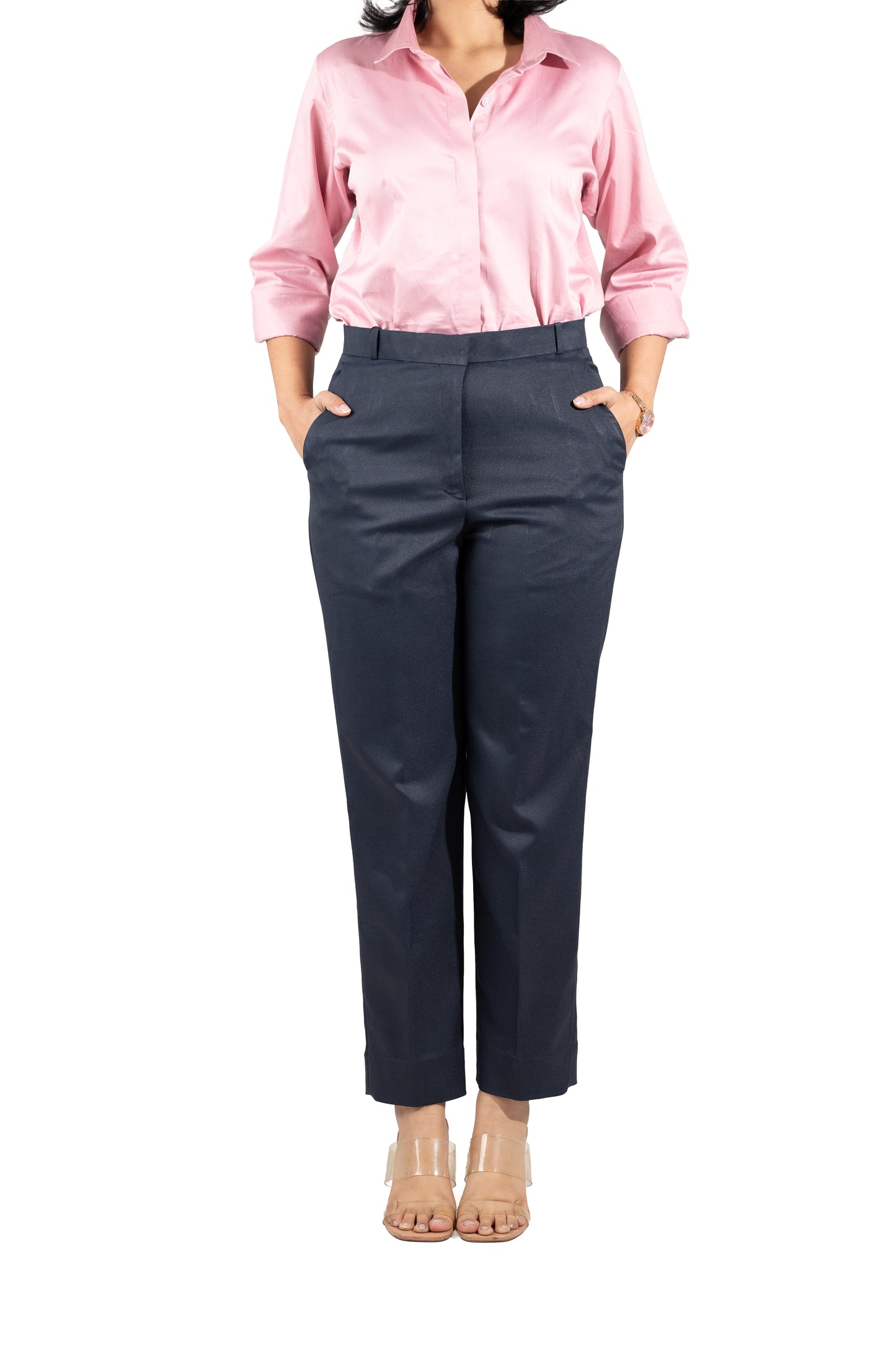 Essential Tapered Fit Trouser — Navy Blue