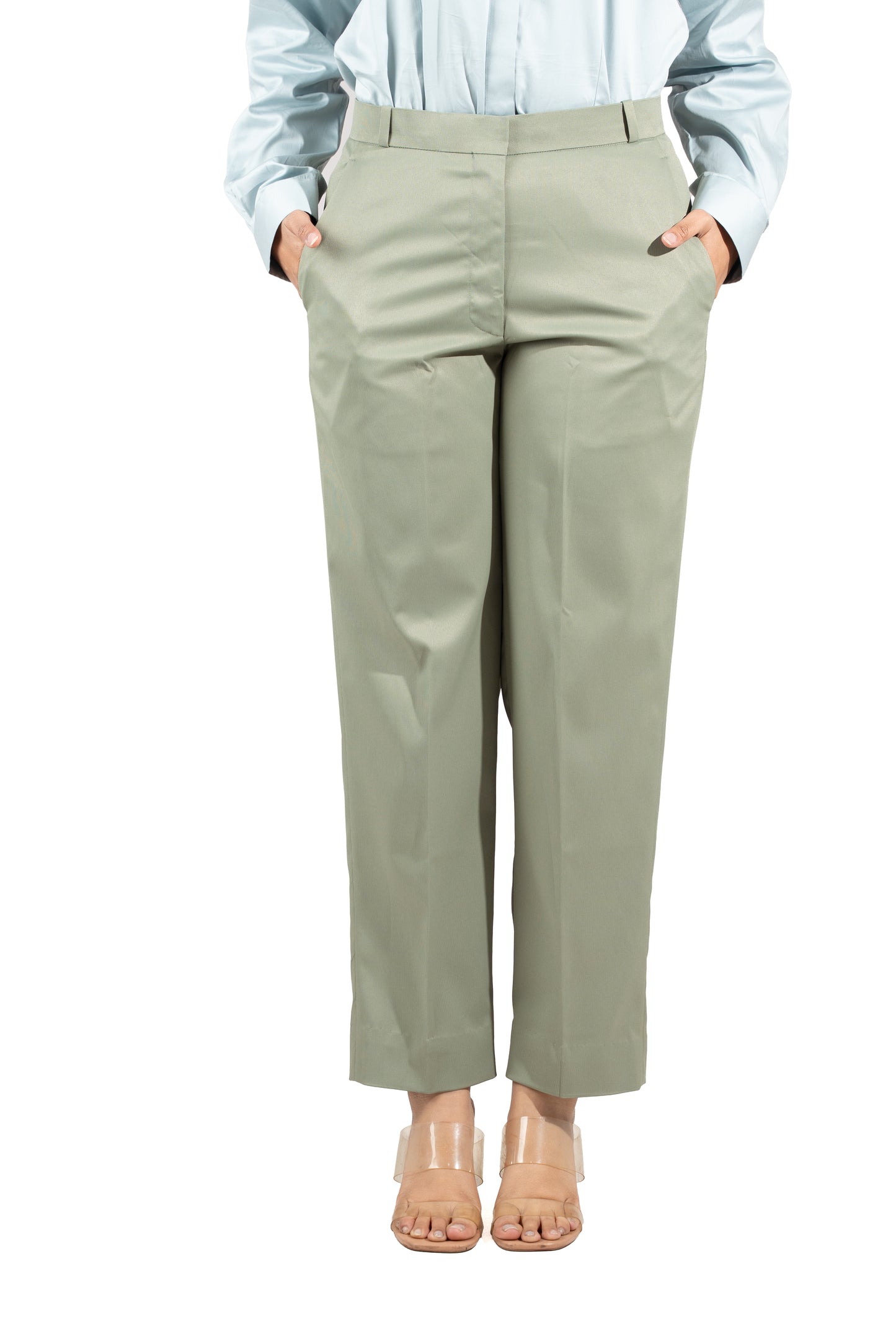 Essential Tapered Fit Trouser — Pastel Green