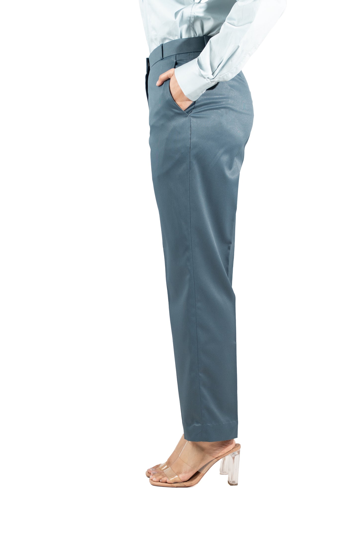 Essential Tapered Fit Trouser — Steel Blue