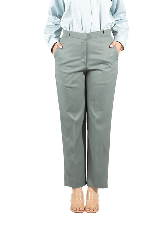 Essential Tapered Fit Trouser — Teal Green