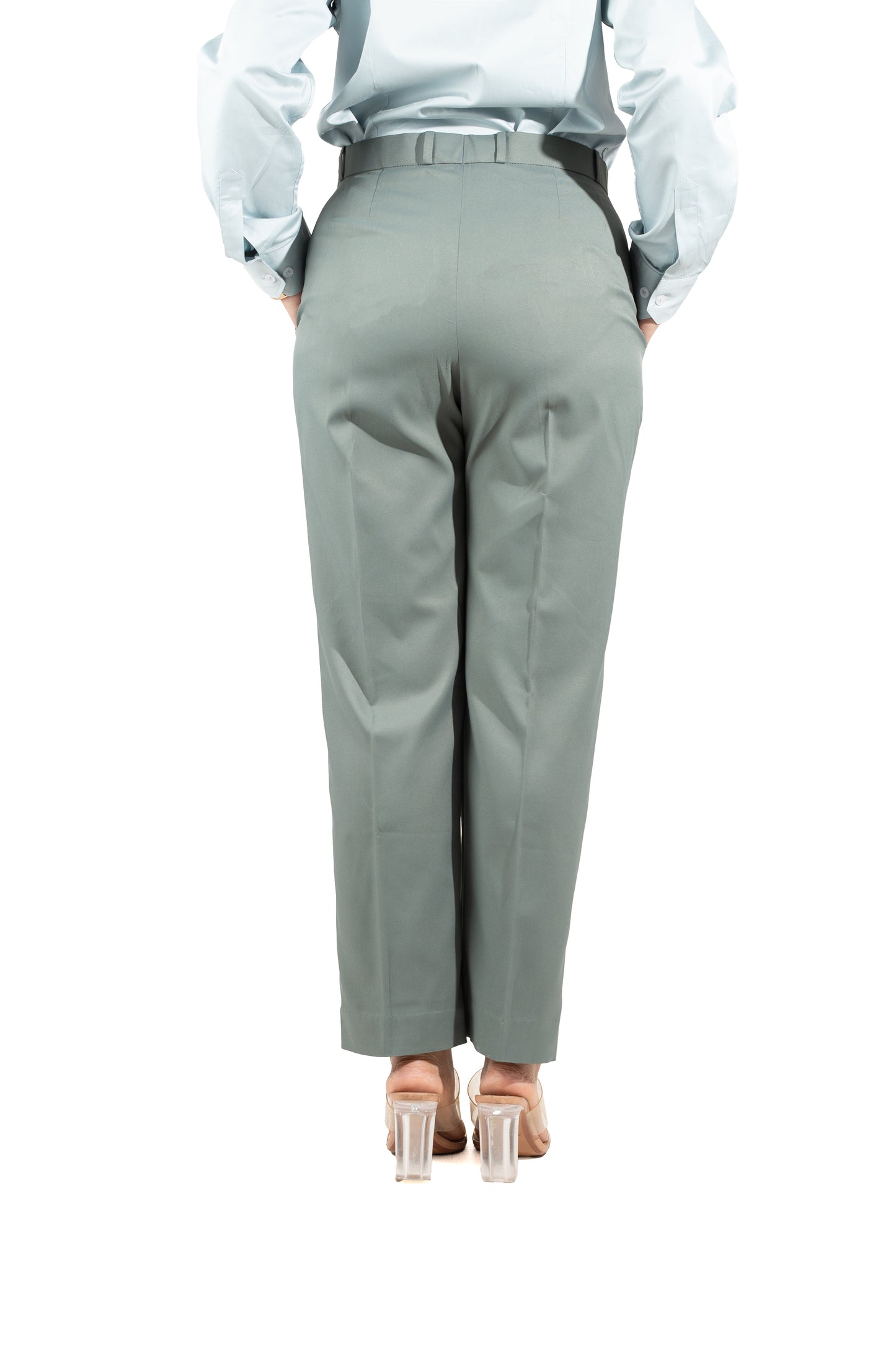 Essential Tapered Fit Trouser — Teal Green