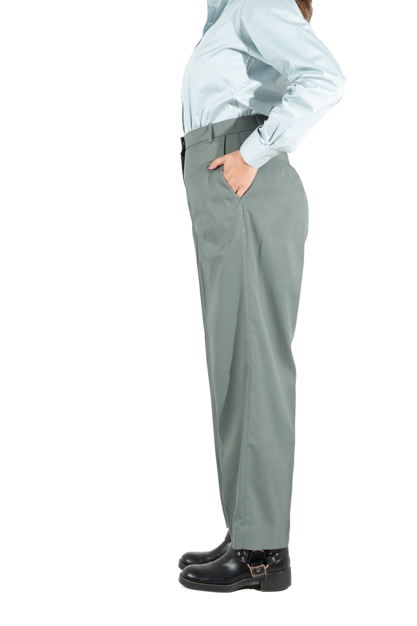 Signature Straight Fit Trouser — Teal Green
