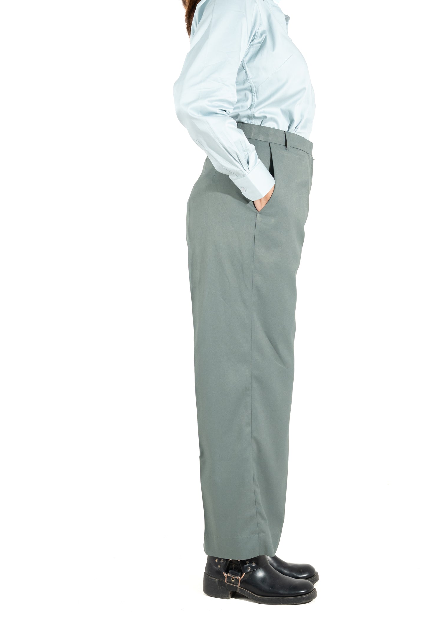 Signature Straight Fit Trouser — Teal Green