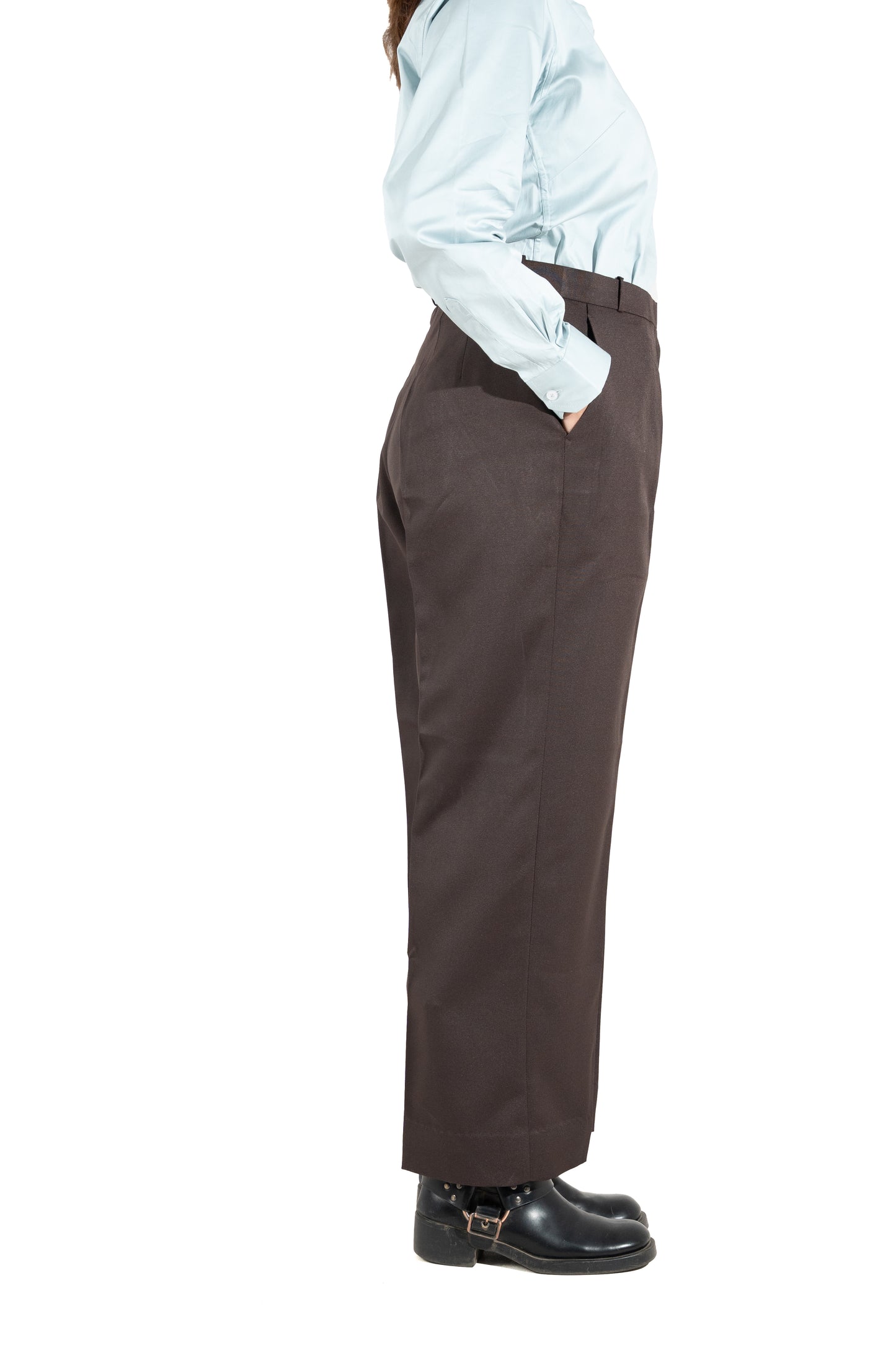 Signature Straight Fit Trouser — Deep Brown